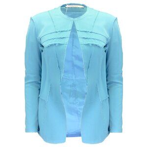 TALIA BYRE TURQUOISE WOOL STRETCH JACKET